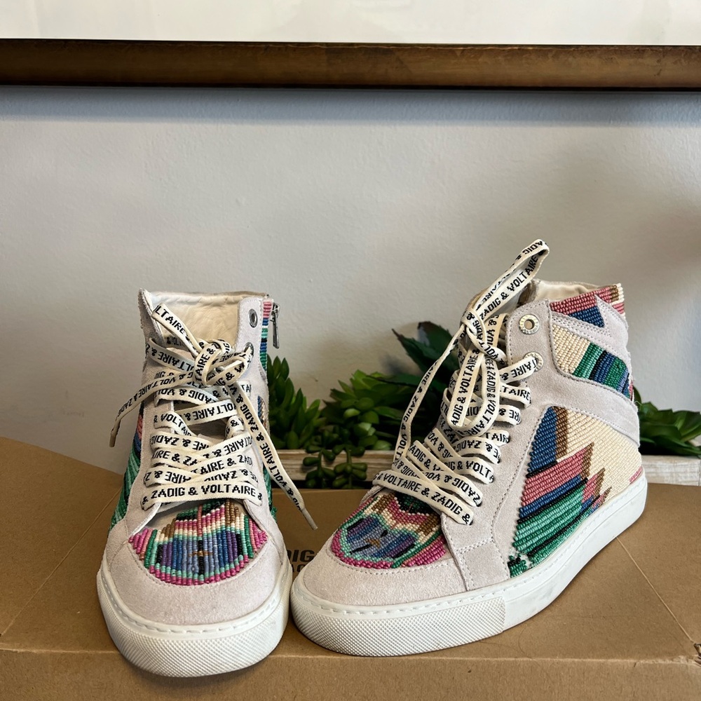 Zadig & Voltaire High Flash Folk Beads Sneakers